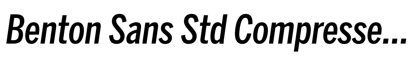 Benton Sans Std Compressed Medium Italic
